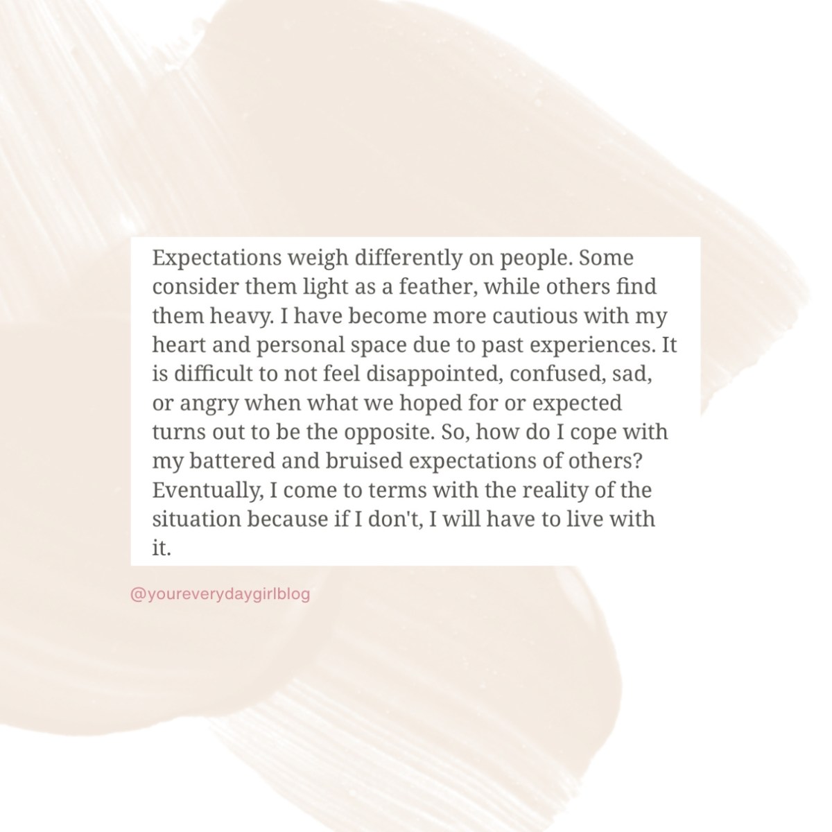 Expectations are always&nbsp;there